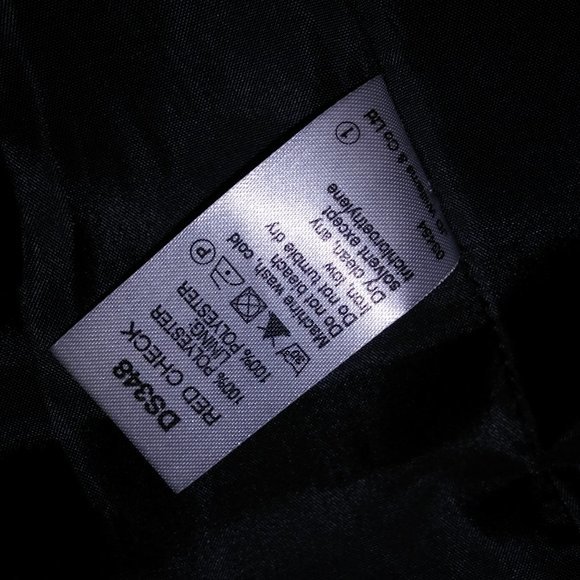 Wardrobe Essentials Jacket Coat Size 8 Black Red Plaid Zip & Snap Pit to Pit 21" - Picture 13 of 15